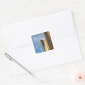 Wolkenkrabberspiegelingen van New York Vierkante Sticker (Envelop)