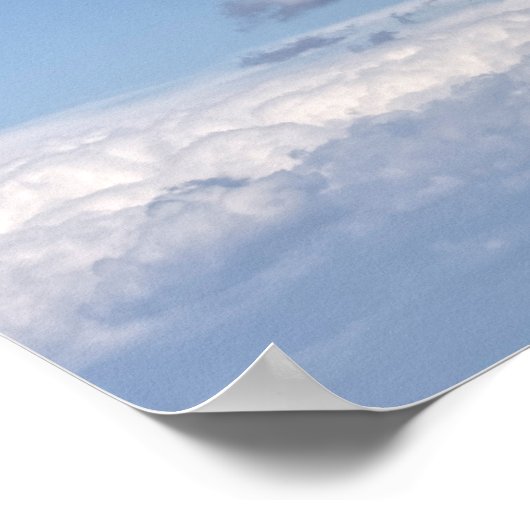 wolkenkuil blauw poster (Hoek)