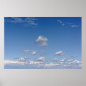 wolkenkuil blauw poster (Voorkant)