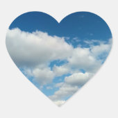 Wolkenlagen Hart Sticker (Voorkant)