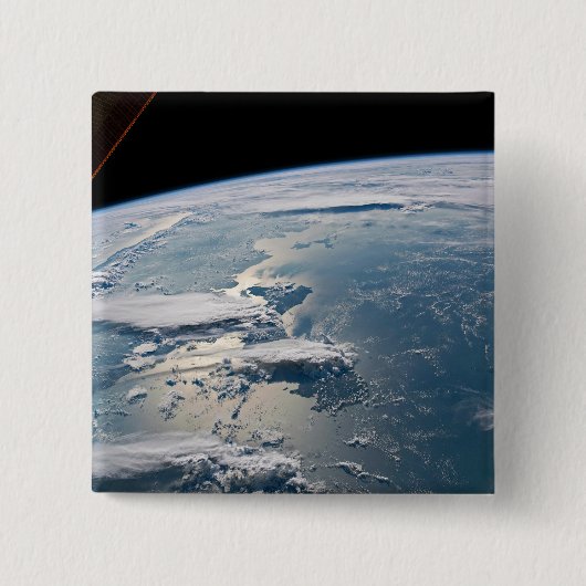 Wolkenlandschappen rond Sumatra, Indonesië. Vierkante Button 5,1 Cm (Voorkant)