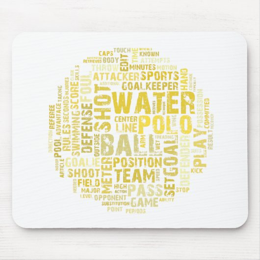 Wolkenmuismatje voor waterpologe Word Muismat (Voorkant)