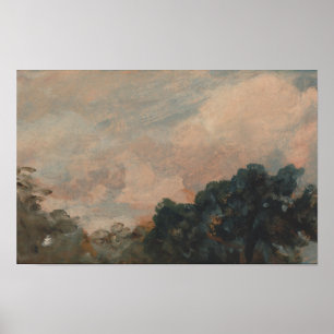 Wolkenonderzoek met bomen - John Constable Poster