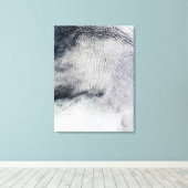 Wolkenpatronen en zee-ijs in de zuidelijke oceaan canvas afdruk (Insitu (Houten vloer))
