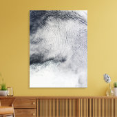 Wolkenpatronen en zee-ijs in de zuidelijke oceaan canvas afdruk (Insitu (Woonkamer))