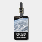 Wolkenpatronen ten zuiden van de Aleoeten. Bagagelabel (Voorkant verticaal)