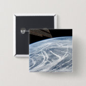 Wolkenpatronen ten zuiden van de Aleoeten. Vierkante Button 5,1 Cm (Voorkant /achterkant)