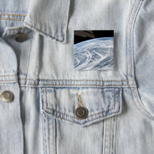 Wolkenpatronen ten zuiden van de Aleoeten. Vierkante Button 5,1 Cm