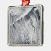 Wolkenpatronen zichtbaar op het eiland Aleutian Metalen Ornament (Links)