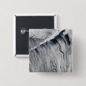 Wolkenpatronen zichtbaar op het eiland Aleutian Vierkante Button 5,1 Cm (Voorkant /achterkant)