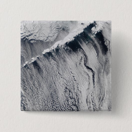 Wolkenpatronen zichtbaar op het eiland Aleutian Vierkante Button 5,1 Cm (Voorkant)