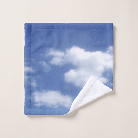 wolkenset tegen blauwe lucht handdoek (Wasdoekje)