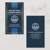 Wolkenspoel met blauw water  visitekaartje (Voorkant / Achterkant)