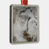 Wolkenstraten boven het meer van Superior en het m Metalen Ornament (Rechts)