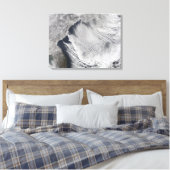 Wolkenstraten die boven het Zee van Japan liggen Canvas Afdruk (Insitu (Slaapkamer))