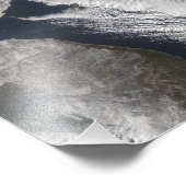 Wolkenstraten die boven het Zee van Japan liggen Foto Afdruk (Hoek)