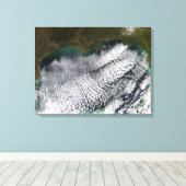 Wolkenstraten in de Golf van Mexico Canvas Afdruk (Insitu (Houten vloer))