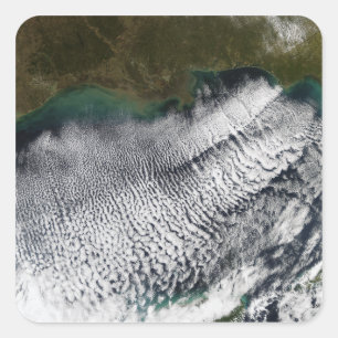 Wolkenstraten in de Golf van Mexico Vierkante Sticker