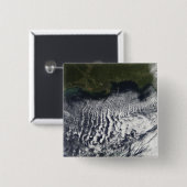 Wolkenstraten zijn zichtbaar vierkante button 5,1 cm (Voorkant /achterkant)