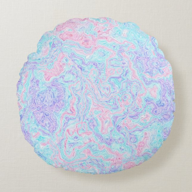 Wolkensuikerspiralen Rond Kussen (Voorkant)