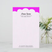 Wolkentop - Magenta Briefpapier (Staand voorkant)