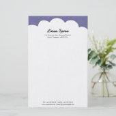 Wolkentop - Paarsgrijs Briefpapier (Staand voorkant)