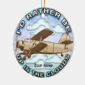 Wolkenvliegtuig Keramisch Ornament (Links)