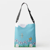 wolkenvlinderbloem Crossbody Bag Crossbody Tas (Achterkant)