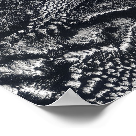 Wolkenvorken over de Kaapverdische eilanden Poster (Hoek)