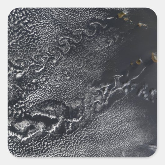 Wolkenvorken over de Kaapverdische eilanden Vierkante Sticker (Voorkant)