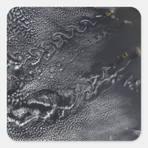 Wolkenvorken over de Kaapverdische eilanden Vierkante Sticker