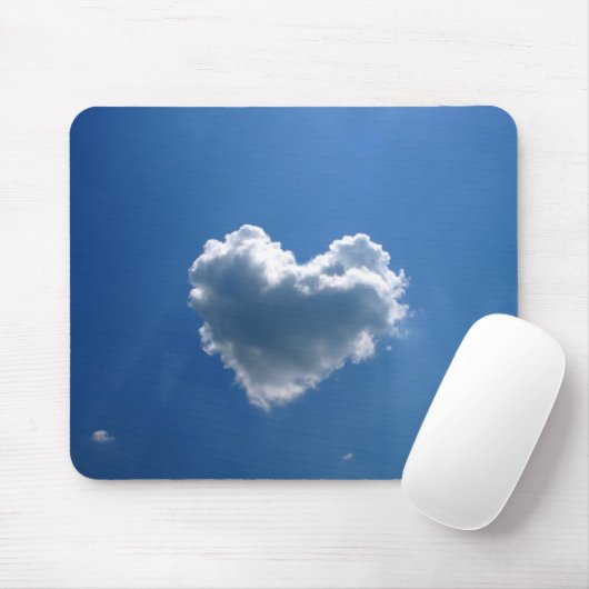 Wolkenvorm van een hart muismat (Met muis)