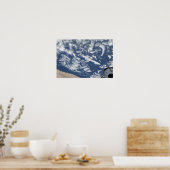 Wolkenvortex straten voor de kust poster (Keuken)