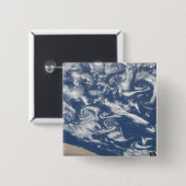 Wolkenvortex straten voor de kust vierkante button 5,1 cm (Voorkant /achterkant)