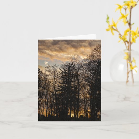 Wolkenzonsondergang Kaart (Gele Bloem)