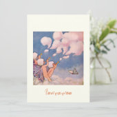 Wolkfeeën die wolken maken kaart (Staand voorkant)