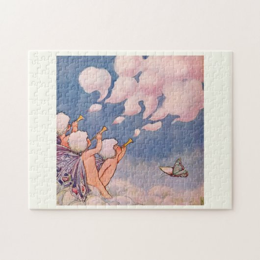 Wolkfeeën die wolken maken legpuzzel (Horizontaal)