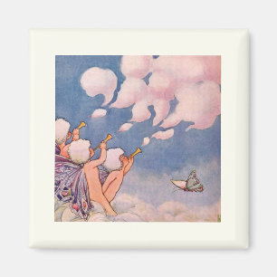 Wolkfeeën die wolken maken magneet