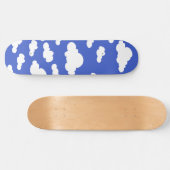 Wolkige Blauwe Lucht Witte Wolken Droomachtige Bew Persoonlijk Skateboard (Horizontaal)