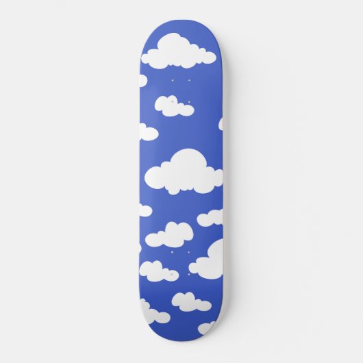 Wolkige Blauwe Lucht Witte Wolken Droomachtige Bew Persoonlijk Skateboard (Voorkant)