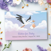 Wolkige hemel Ooievaar Baby Shower