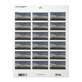 Wolkige lucht adreslabels etiket (Full Sheet)