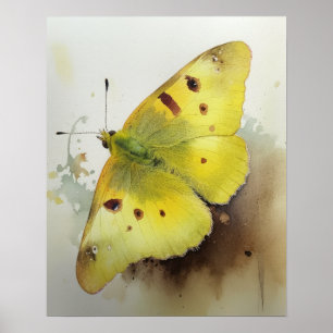 Wolkige Zwavelvlinder Kunstprint Poster