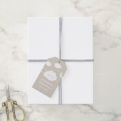 Wolkje baby shower cadeautje cadeaulabel (Met Touw)