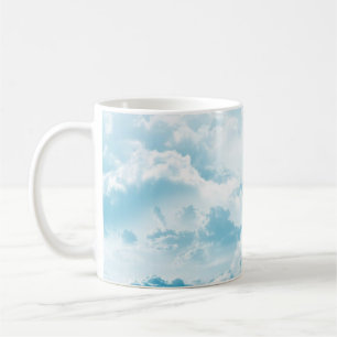 Wolkken lucht cartoon vector afbeeldingen koffiemok