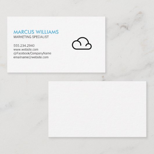 Wolkpictogram Visitekaartje (Voorkant / Achterkant)