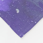 Wollen deken abstract paars & goud mineraalader (Hoek)