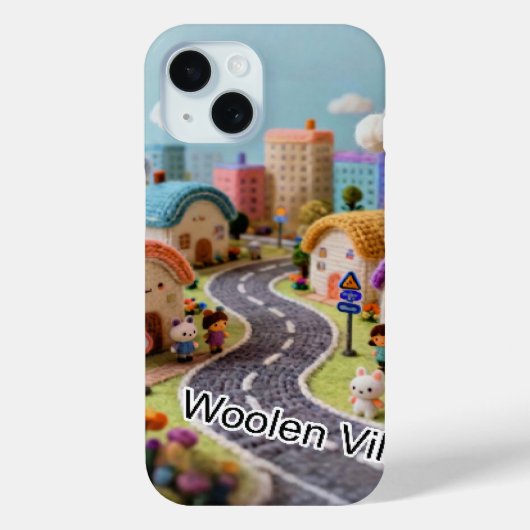 Wollen dorp Case-Mate iPhone case (Achterkant)