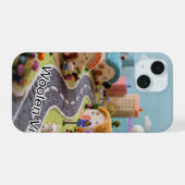Wollen dorp  iPhone 15 case (Achterkant horizontaal)