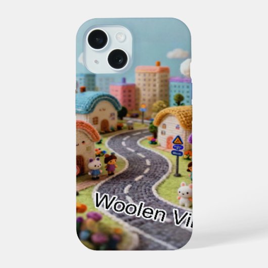 Wollen dorp  iPhone 15 case (Achterkant)